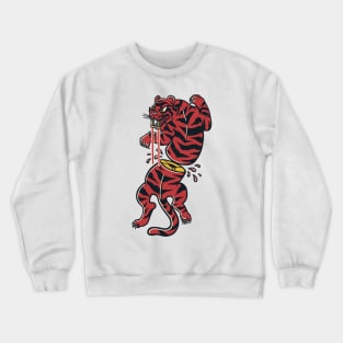 Maul Red Toothed Saber Traditional Tattoo Style by Tobe Fonseca Crewneck Sweatshirt